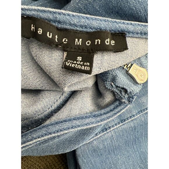 Haute Monde Women Denim Jumpsuit Size S - Picture 8 of 9